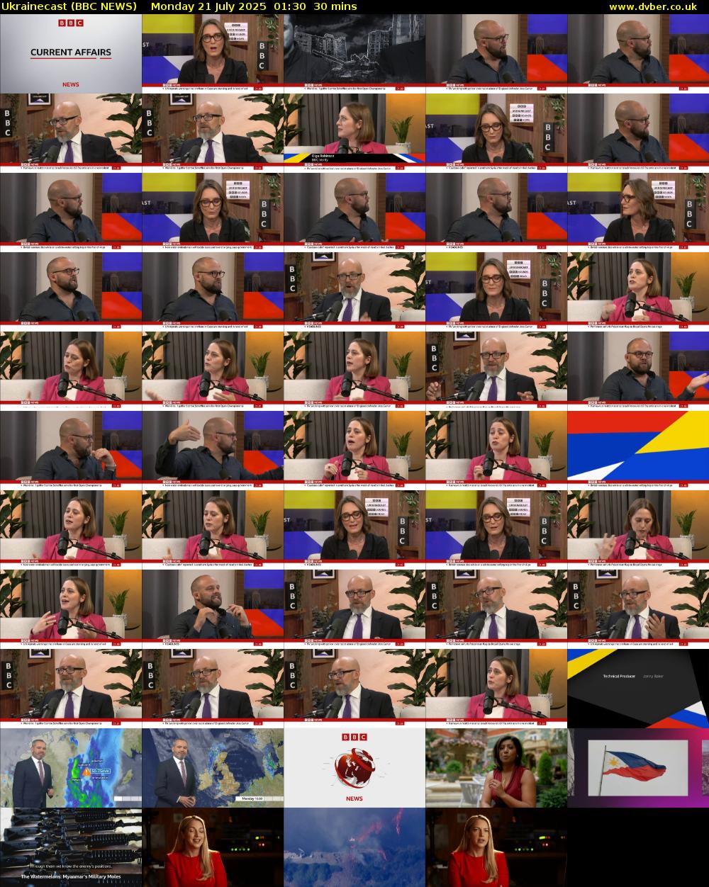 Ukrainecast (BBC NEWS) Monday 21 July 2025 01:30 - 02:00