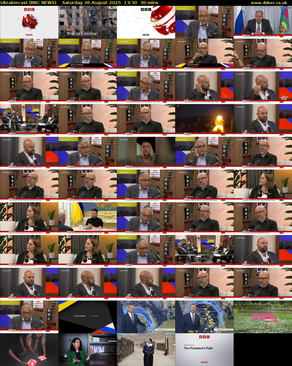 Ukrainecast (BBC NEWS) Saturday 30 August 2025 13:30 - 14:00