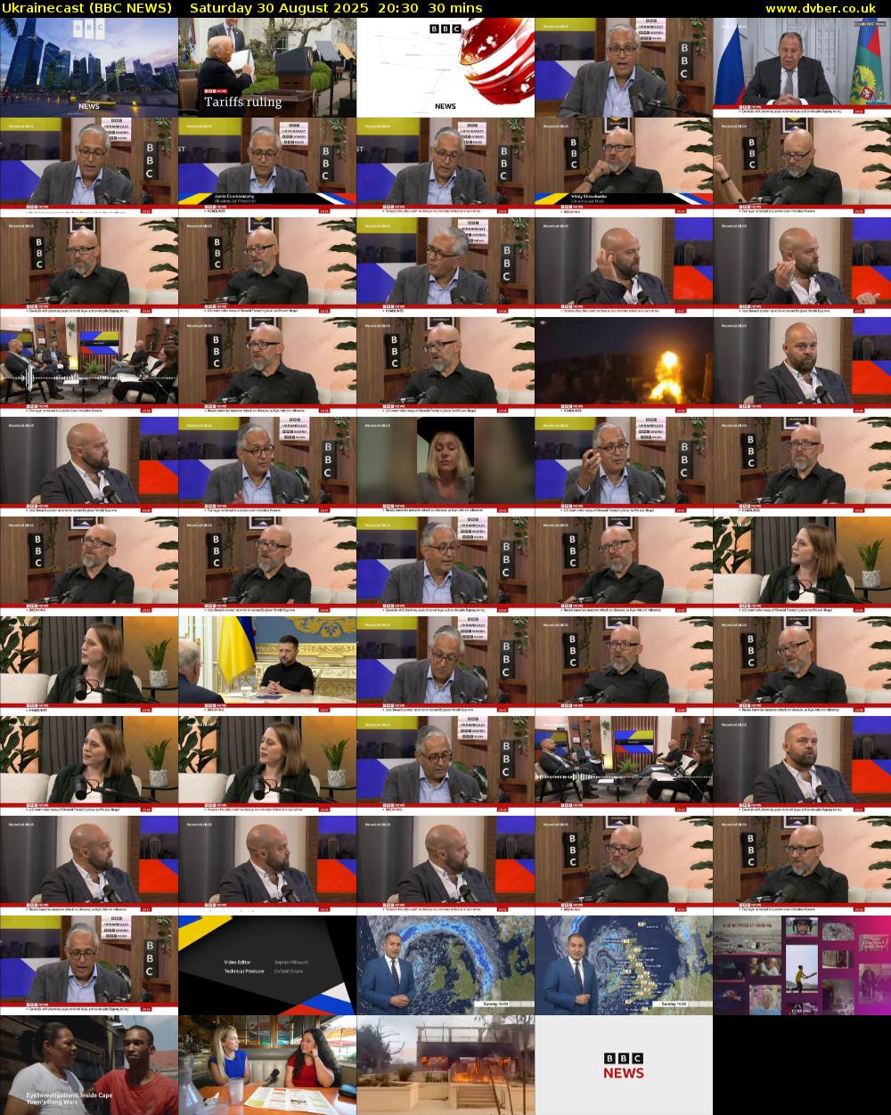 Ukrainecast (BBC NEWS) Saturday 30 August 2025 20:30 - 21:00