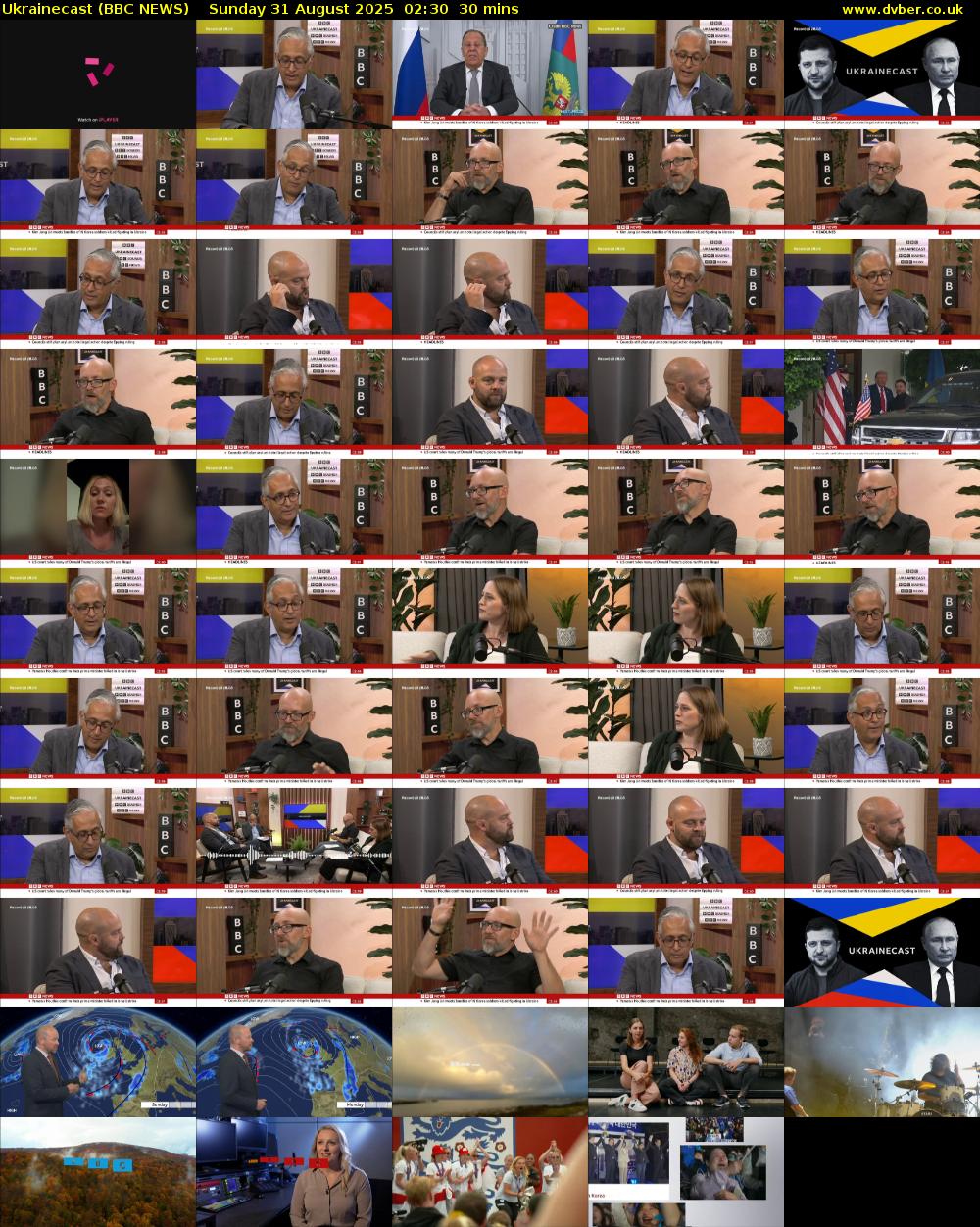 Ukrainecast (BBC NEWS) Sunday 31 August 2025 02:30 - 03:00