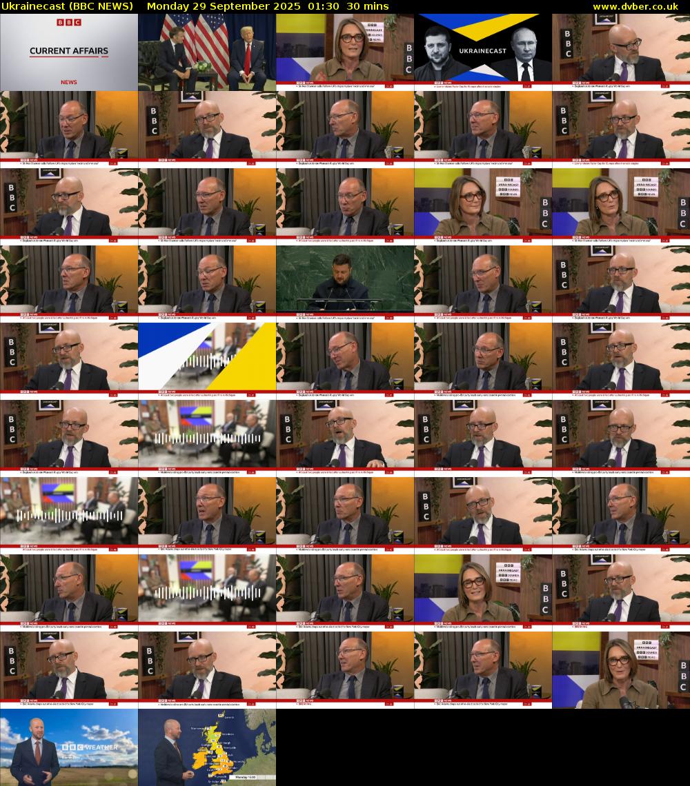 Ukrainecast (BBC NEWS) Monday 29 September 2025 01:30 - 02:00