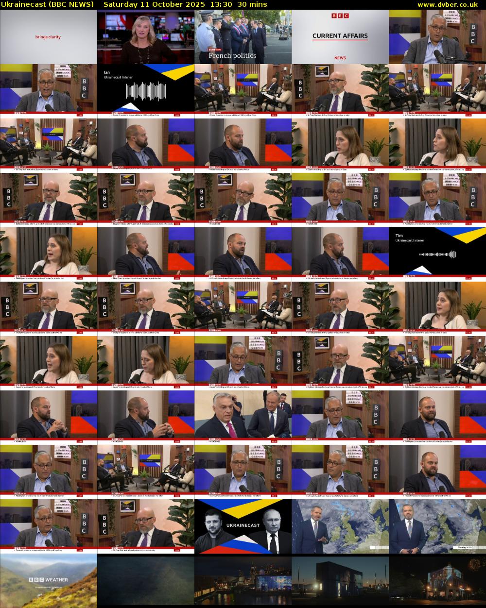 Ukrainecast (BBC NEWS) Saturday 11 October 2025 13:30 - 14:00
