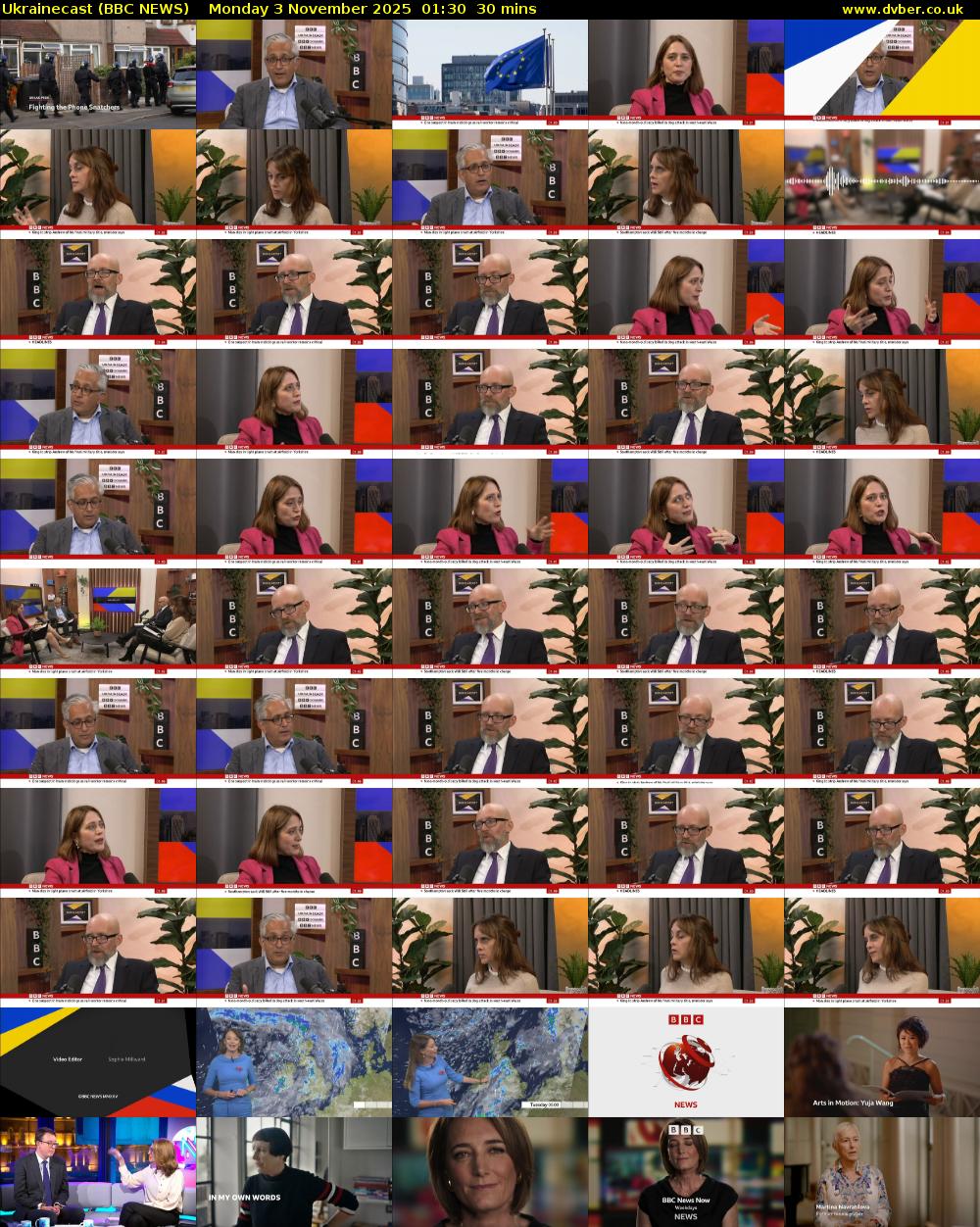 Ukrainecast (BBC NEWS) Monday 3 November 2025 01:30 - 02:00