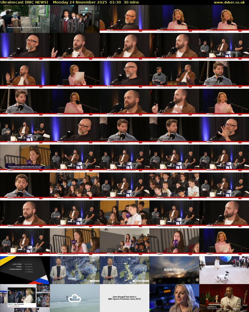 Ukrainecast (BBC NEWS) Monday 24 November 2025 01:30 - 02:00