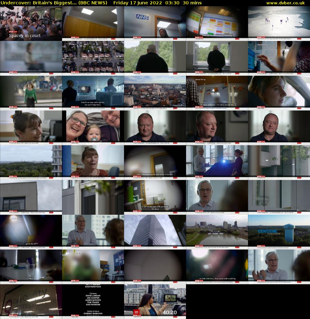 Undercover: Britain's Biggest... (BBC NEWS) Friday 17 June 2022 03:30 - 04:00