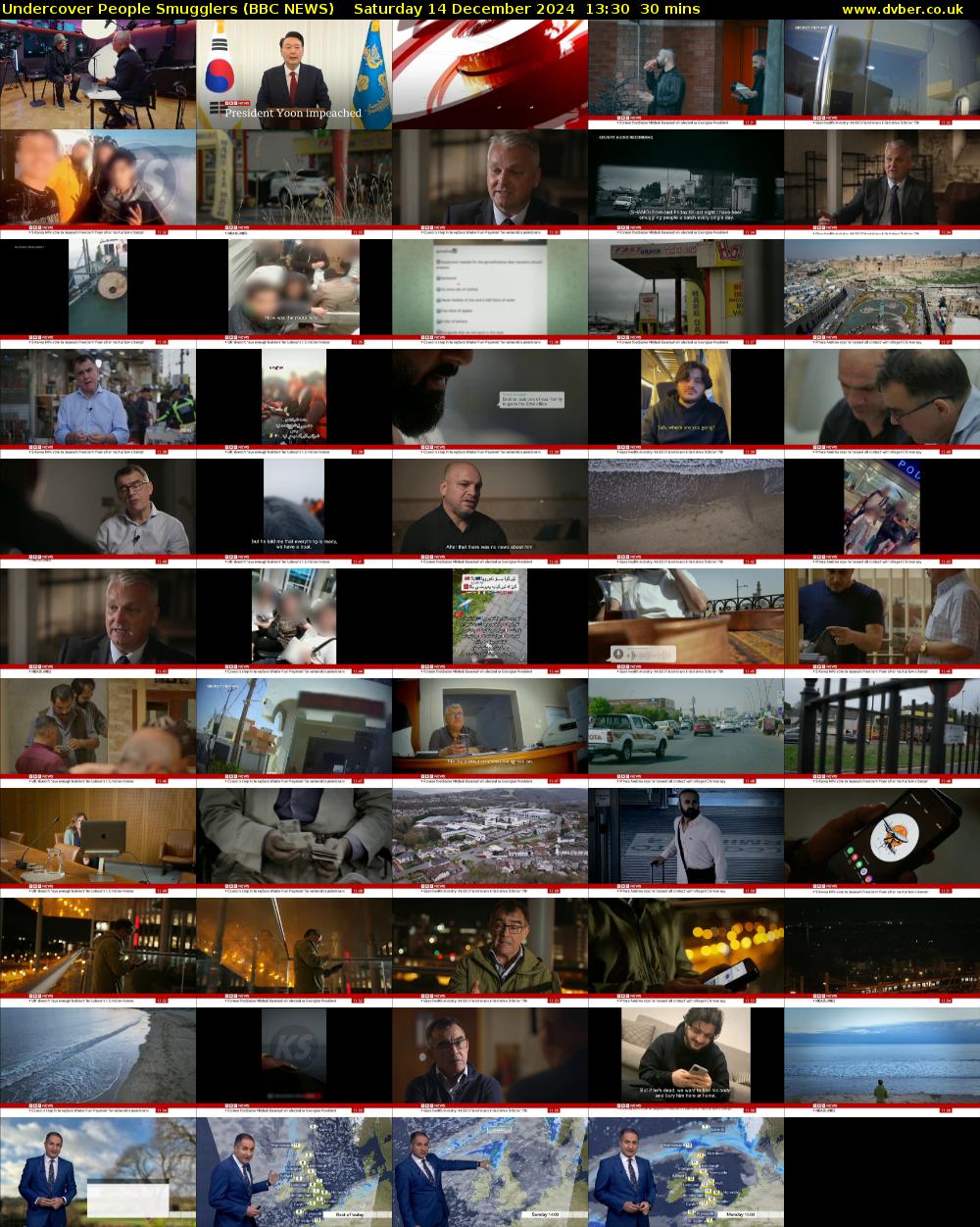 Undercover People Smugglers (BBC NEWS) Saturday 14 December 2024 13:30 - 14:00