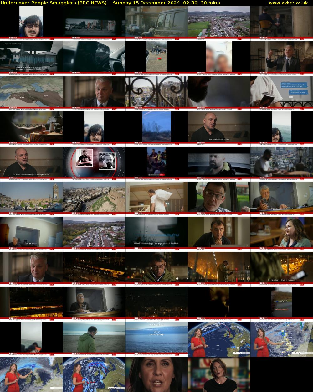 Undercover People Smugglers (BBC NEWS) Sunday 15 December 2024 02:30 - 03:00