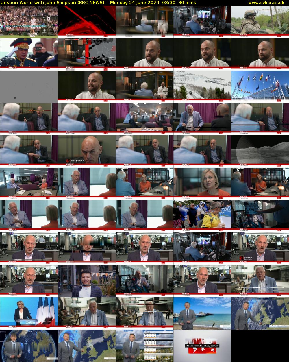 Unspun World with John Simpson (BBC NEWS) Monday 24 June 2024 03:30 - 04:00