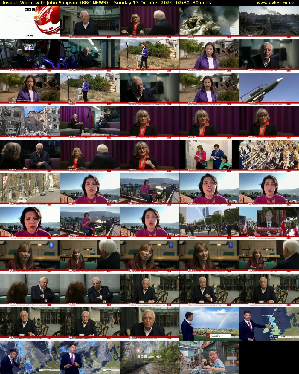 Unspun World with John Simpson (BBC NEWS) Sunday 13 October 2024 02:30 - 03:00