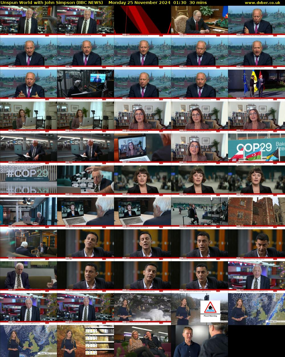 Unspun World with John Simpson (BBC NEWS) Monday 25 November 2024 01:30 - 02:00