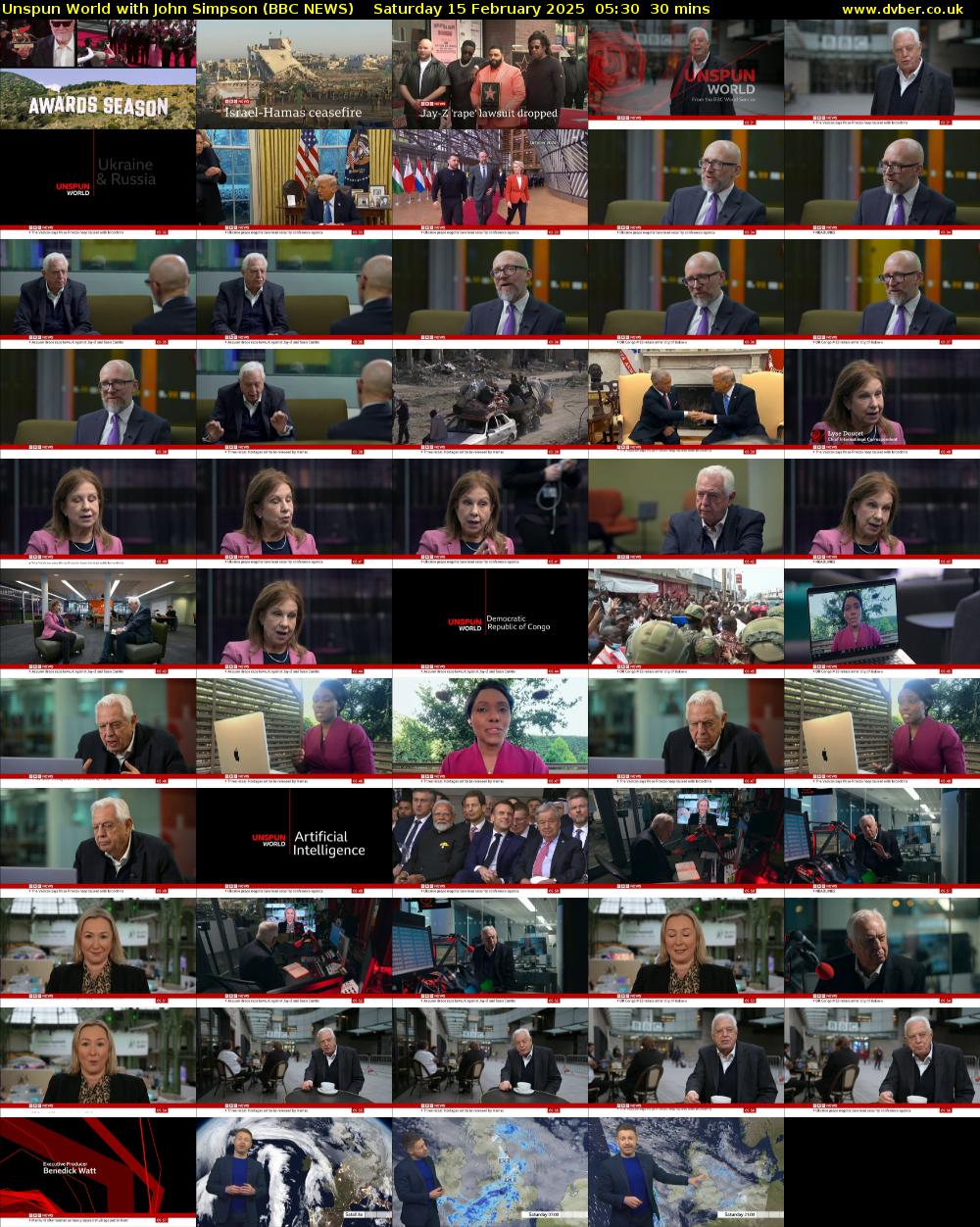 Unspun World with John Simpson (BBC NEWS) Saturday 15 February 2025 05:30 - 06:00