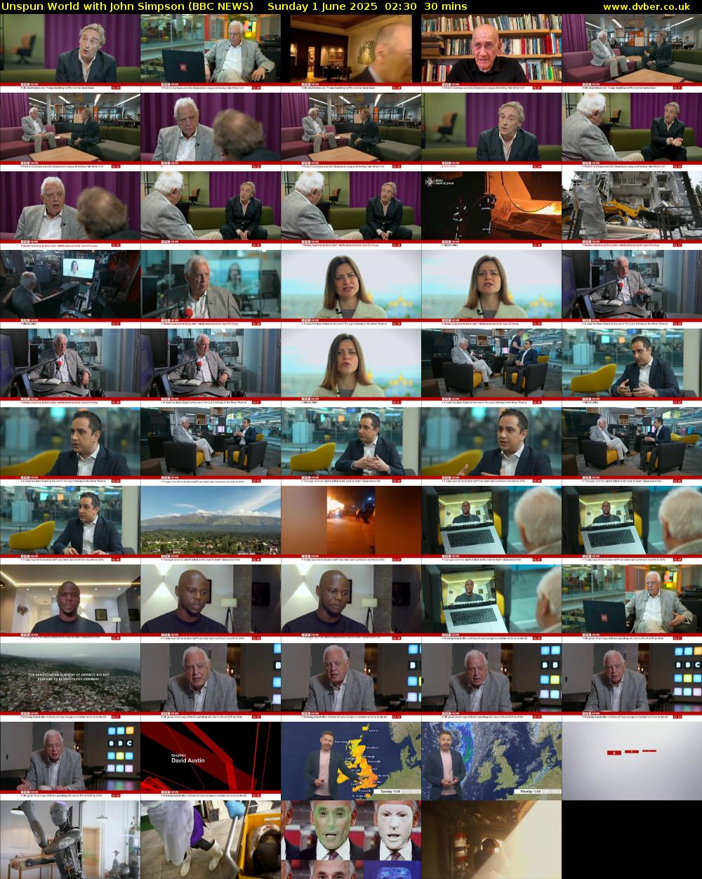Unspun World with John Simpson (BBC NEWS) Sunday 1 June 2025 02:30 - 03:00