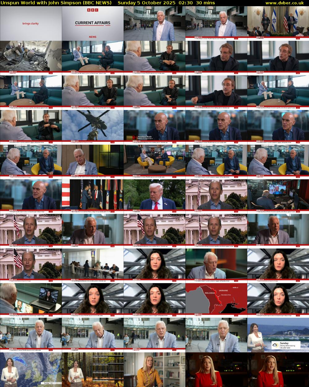 Unspun World with John Simpson (BBC NEWS) Sunday 5 October 2025 02:30 - 03:00