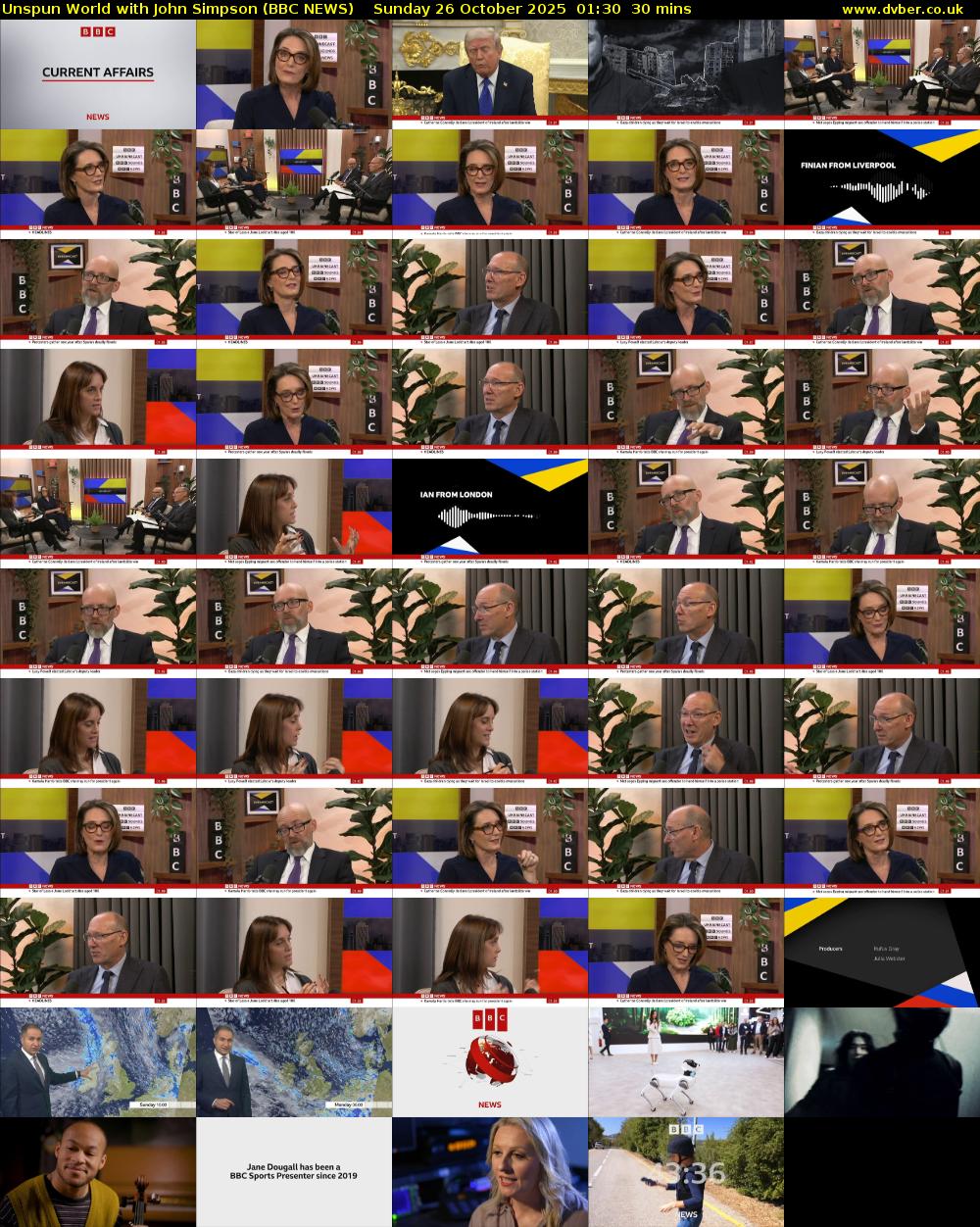 Unspun World with John Simpson (BBC NEWS) Sunday 26 October 2025 01:30 - 02:00