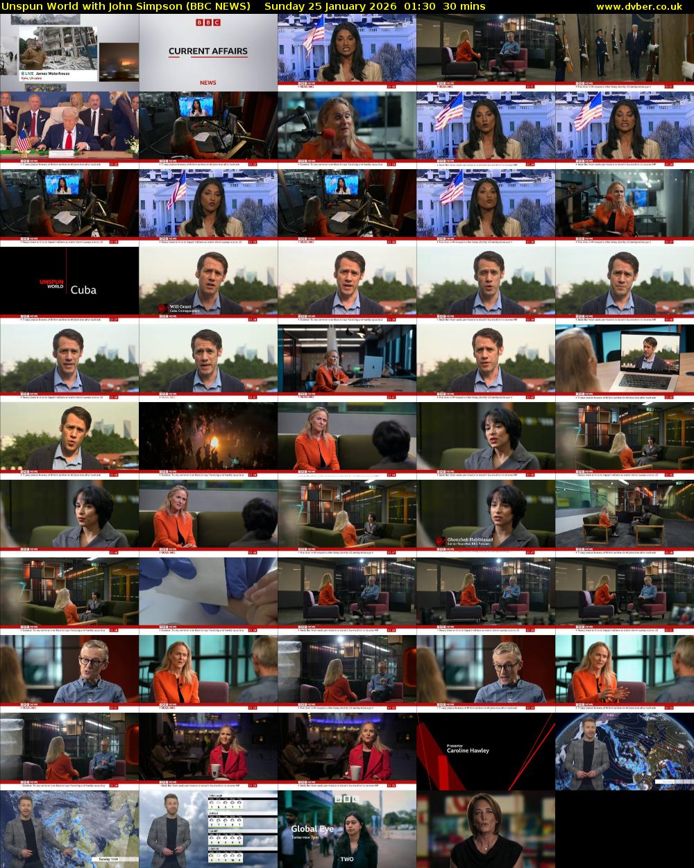 Unspun World with John Simpson (BBC NEWS) Sunday 25 January 2026 01:30 - 02:00