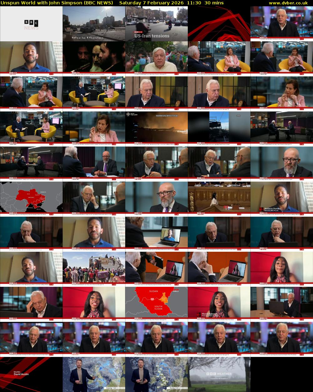 Unspun World with John Simpson (BBC NEWS) Saturday 7 February 2026 11:30 - 12:00