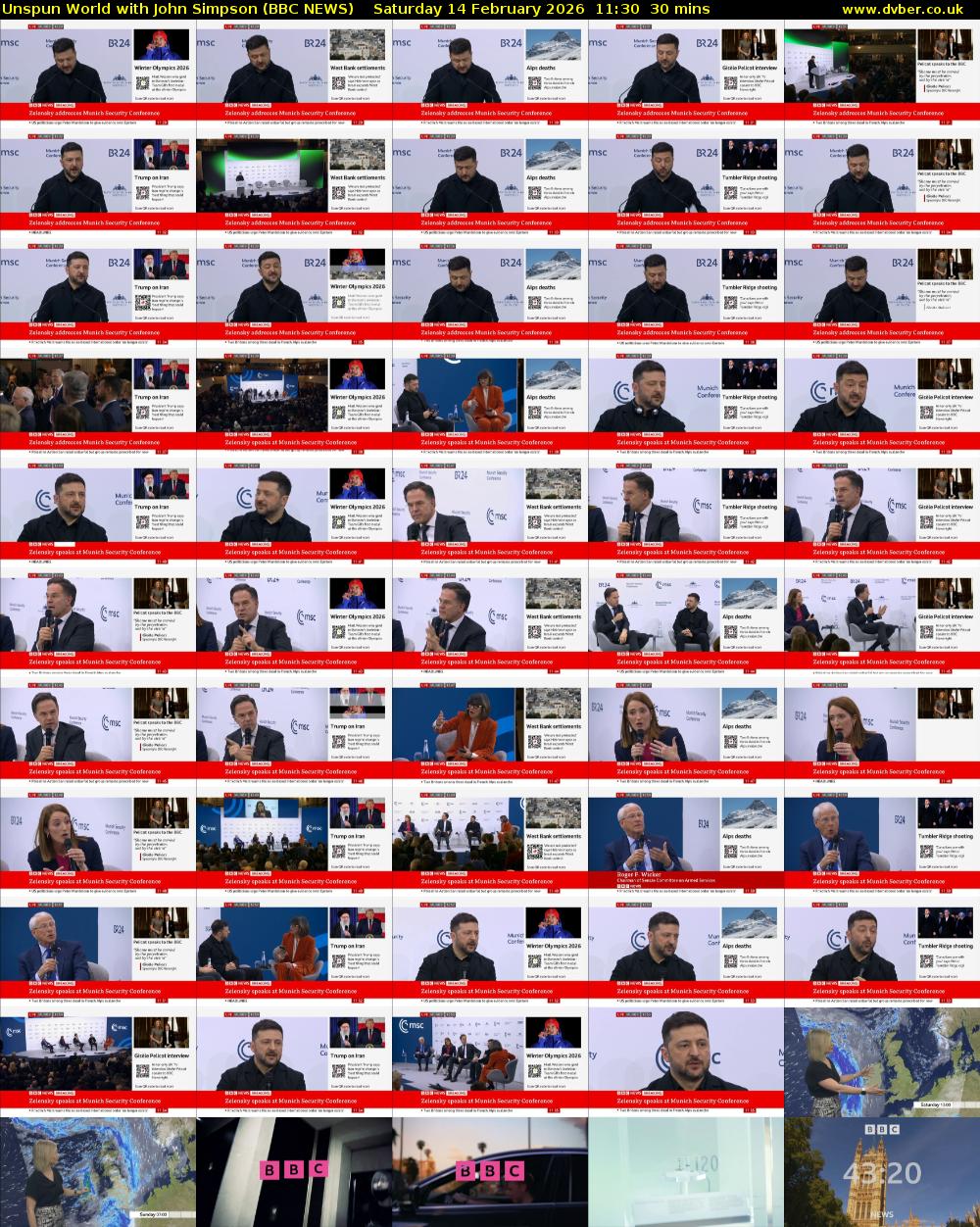 Unspun World with John Simpson (BBC NEWS) Saturday 14 February 2026 11:30 - 12:00