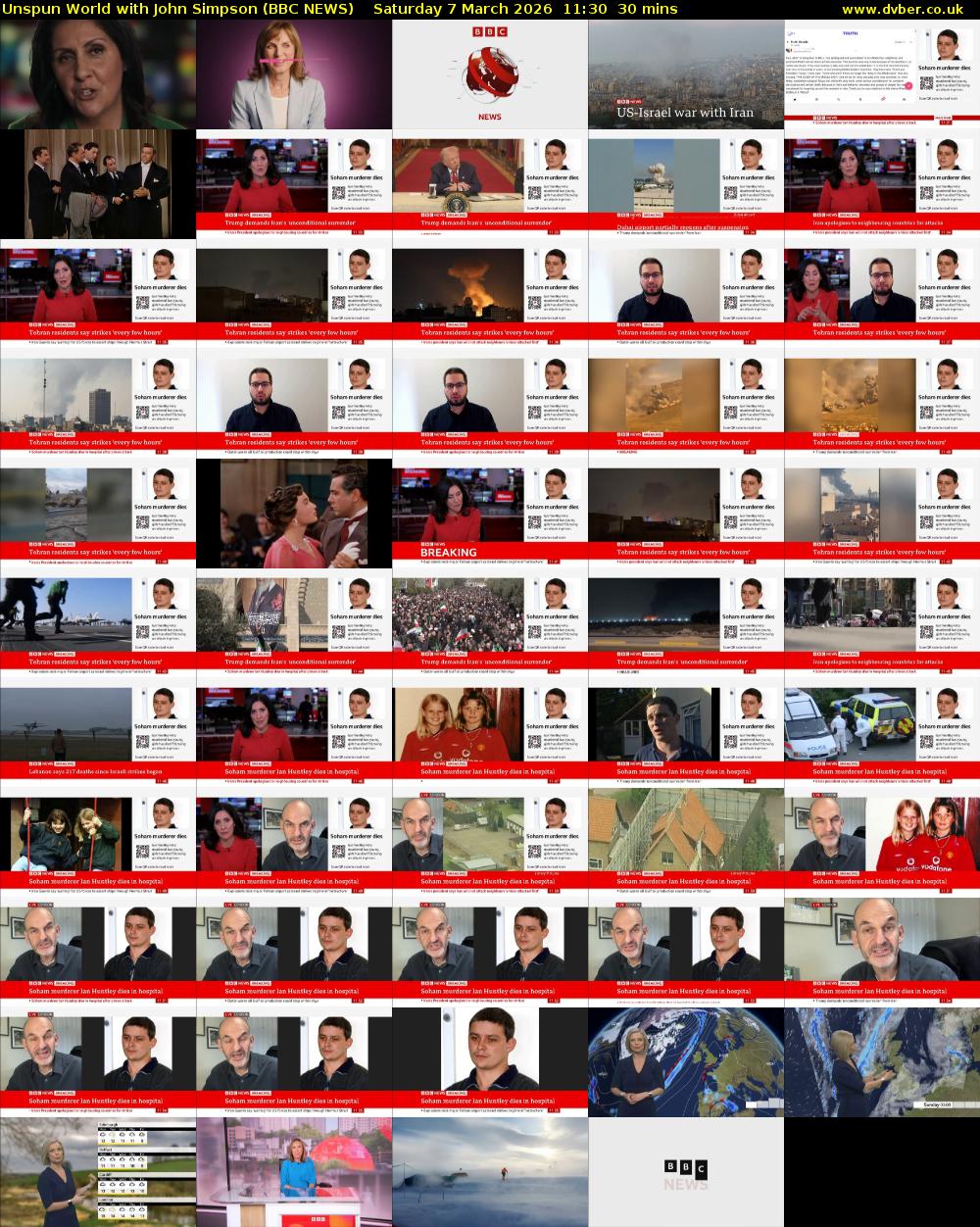 Unspun World with John Simpson (BBC NEWS) Saturday 7 March 2026 11:30 - 12:00