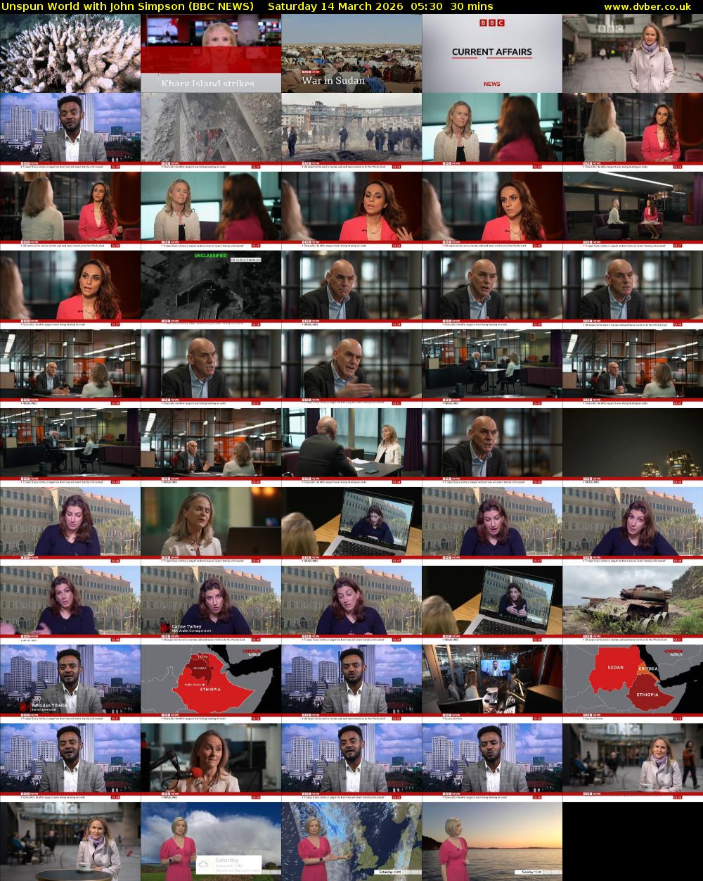 Unspun World with John Simpson (BBC NEWS) Saturday 14 March 2026 05:30 - 06:00