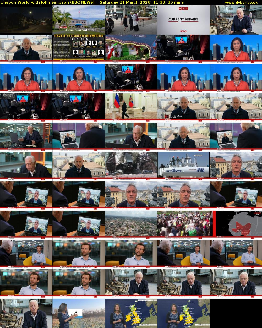 Unspun World with John Simpson (BBC NEWS) Saturday 21 March 2026 11:30 - 12:00