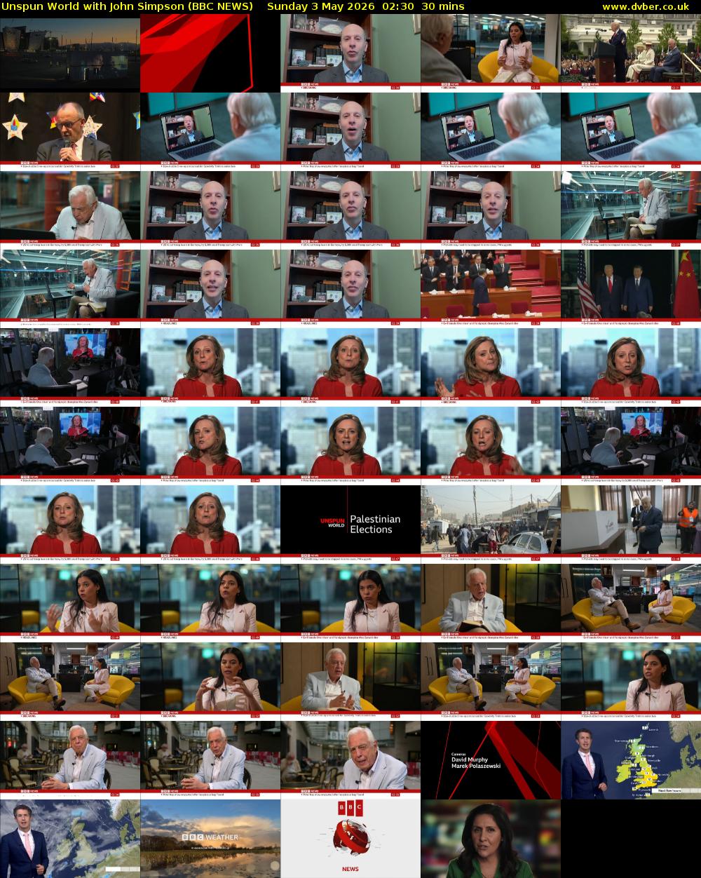 Unspun World with John Simpson (BBC NEWS) Sunday 3 May 2026 02:30 - 03:00