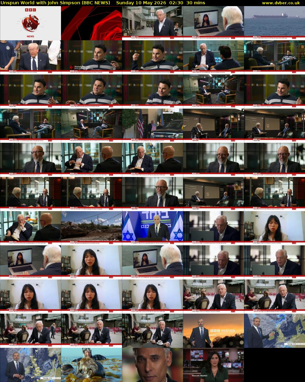 Unspun World with John Simpson (BBC NEWS) Sunday 10 May 2026 02:30 - 03:00