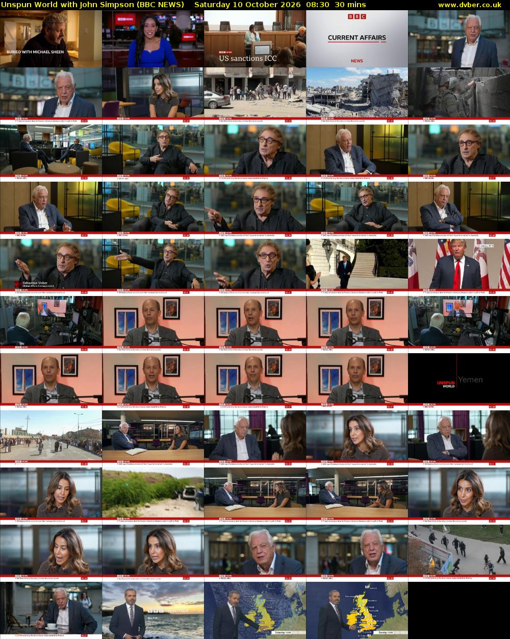 Unspun World with John Simpson (BBC NEWS) Saturday 10 October 2026 08:30 - 09:00