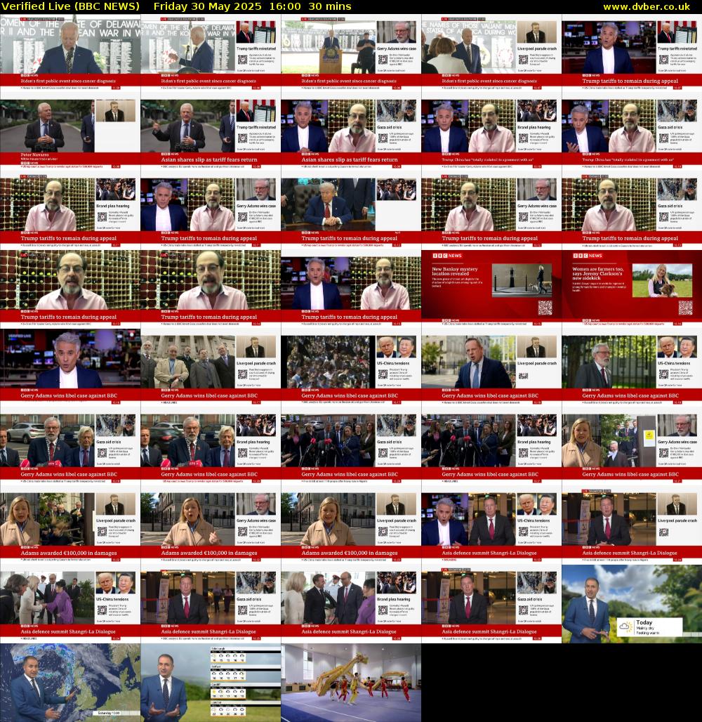 Verified Live (BBC NEWS) Friday 30 May 2025 16:00 - 16:30