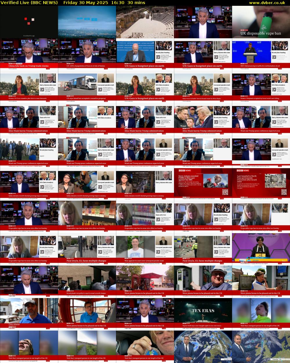 Verified Live (BBC NEWS) Friday 30 May 2025 16:30 - 17:00
