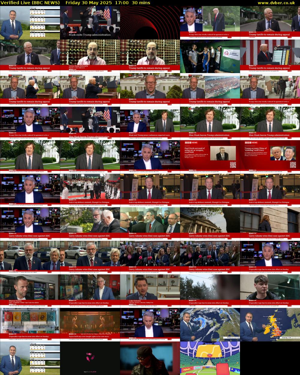 Verified Live (BBC NEWS) Friday 30 May 2025 17:00 - 17:30