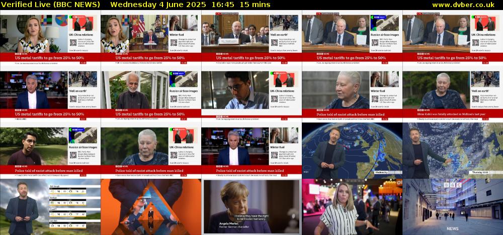 Verified Live (BBC NEWS) Wednesday 4 June 2025 16:45 - 17:00