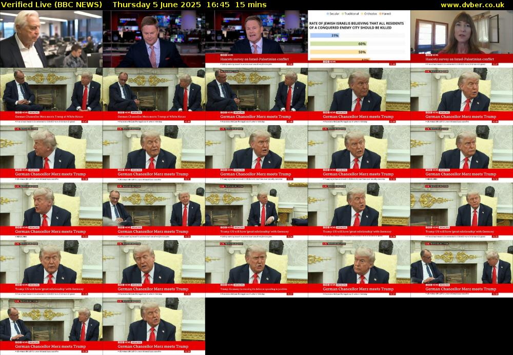 Verified Live (BBC NEWS) Thursday 5 June 2025 16:45 - 17:00