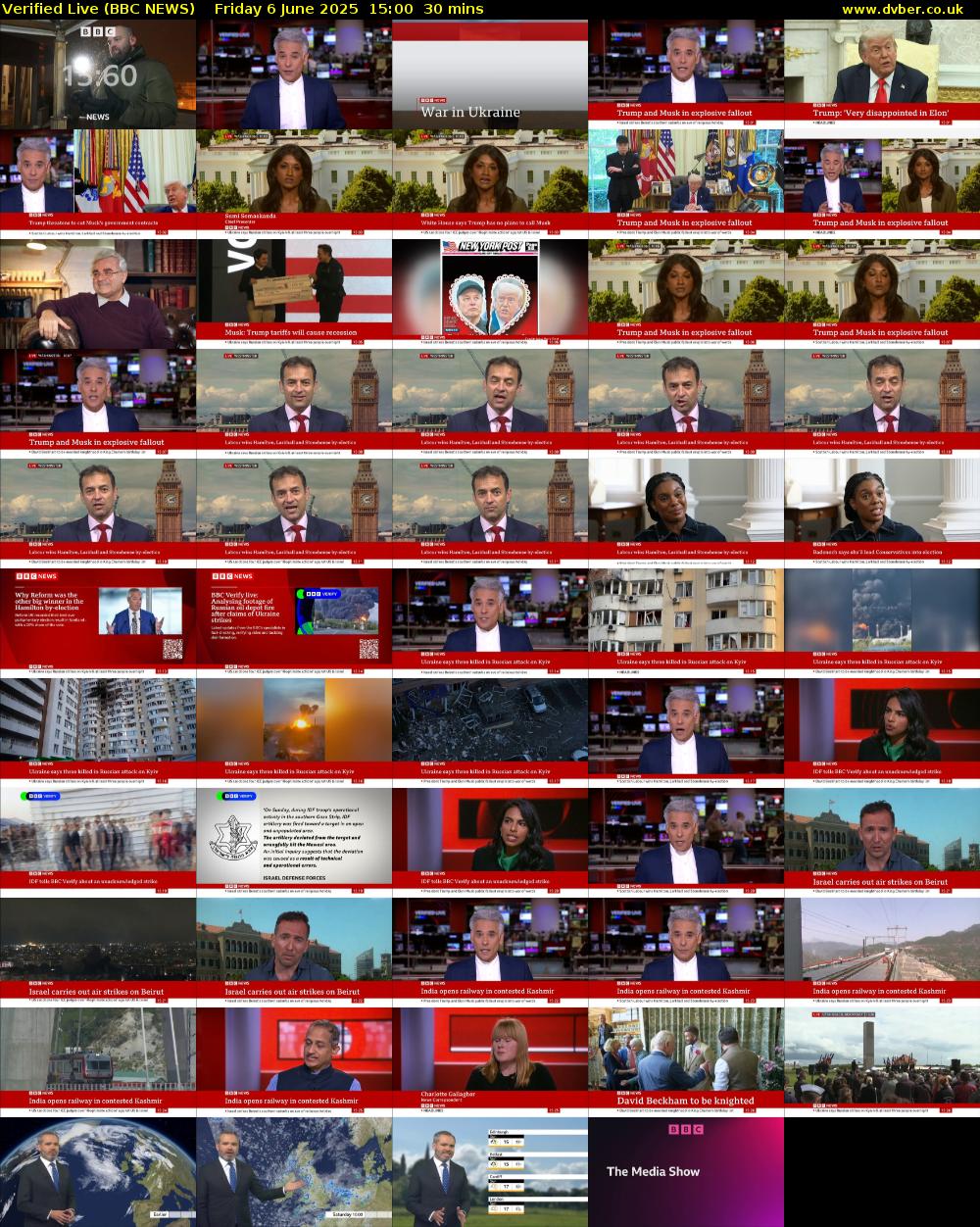 Verified Live (BBC NEWS) Friday 6 June 2025 15:00 - 15:30