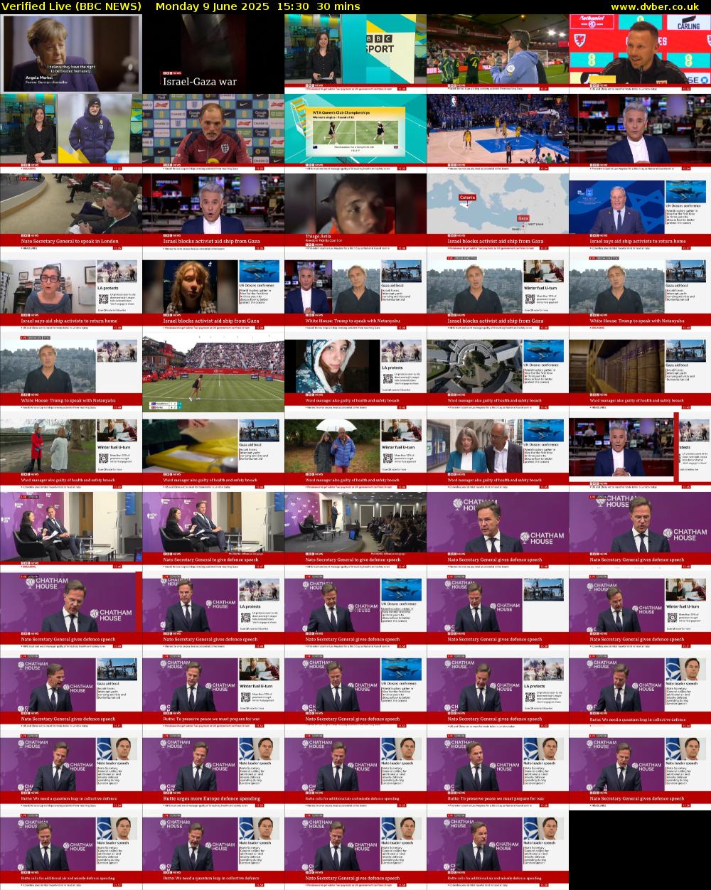 Verified Live (BBC NEWS) Monday 9 June 2025 15:30 - 16:00