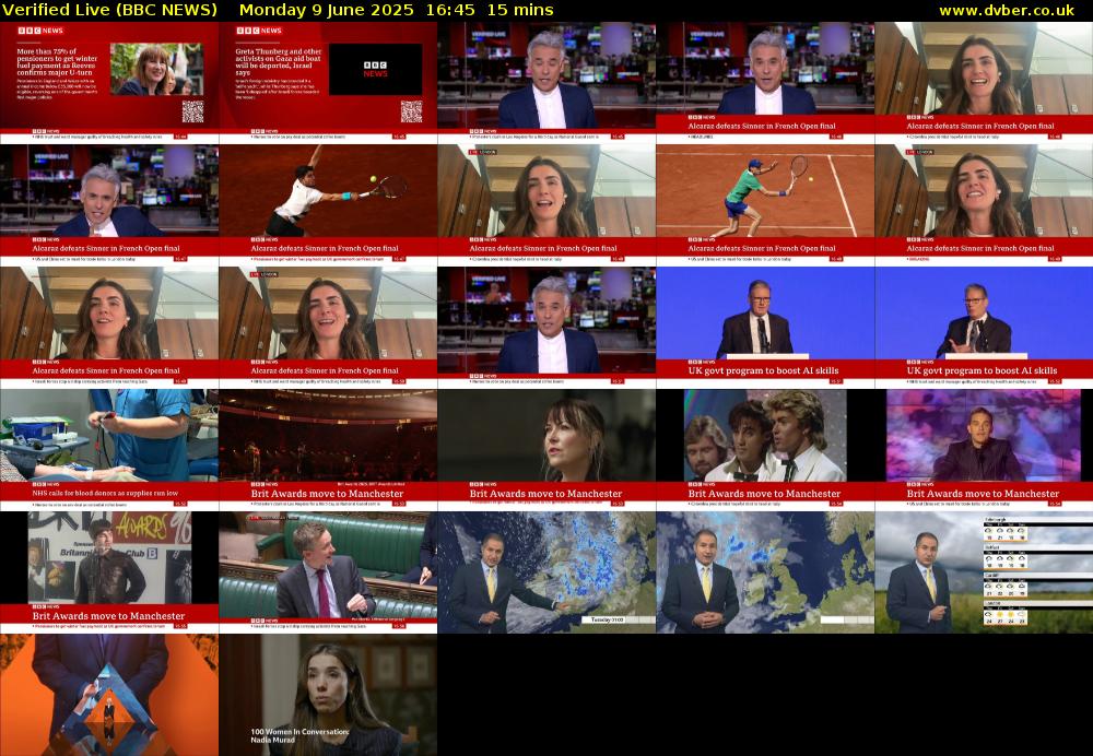 Verified Live (BBC NEWS) Monday 9 June 2025 16:45 - 17:00