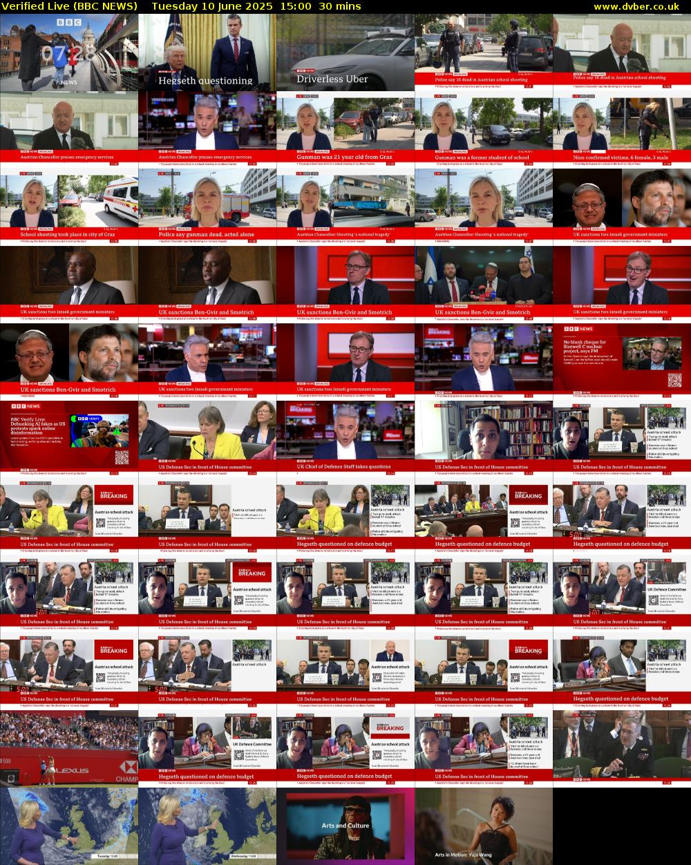 Verified Live (BBC NEWS) Tuesday 10 June 2025 15:00 - 15:30