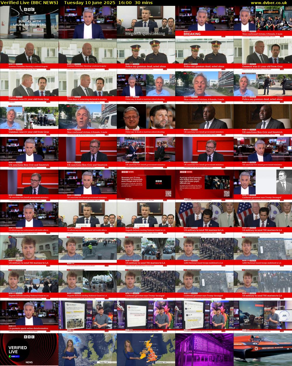 Verified Live (BBC NEWS) Tuesday 10 June 2025 16:00 - 16:30
