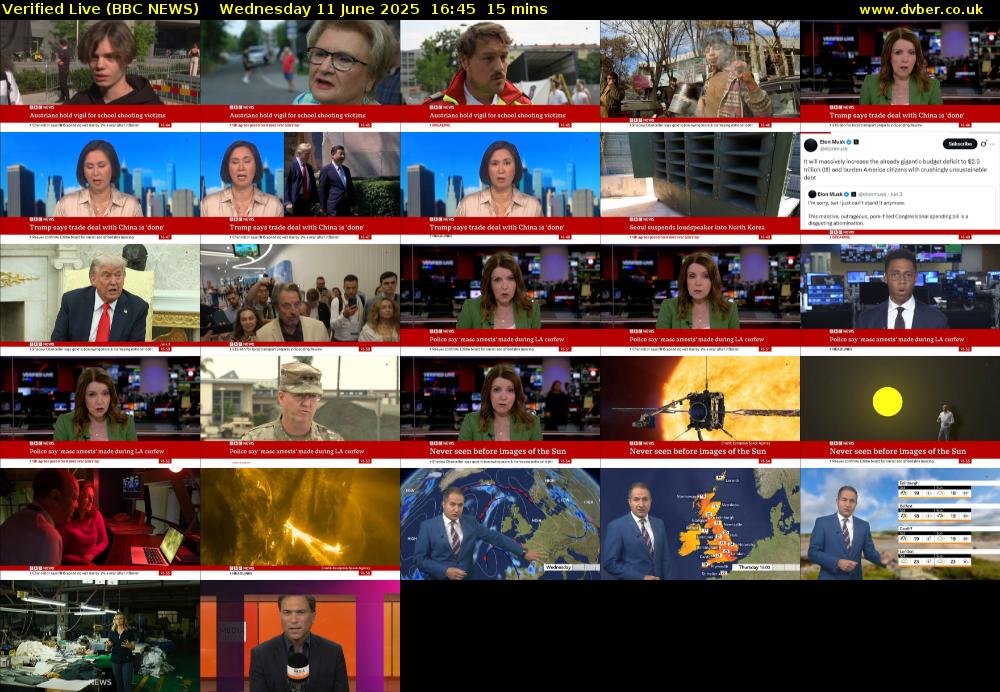 Verified Live (BBC NEWS) Wednesday 11 June 2025 16:45 - 17:00