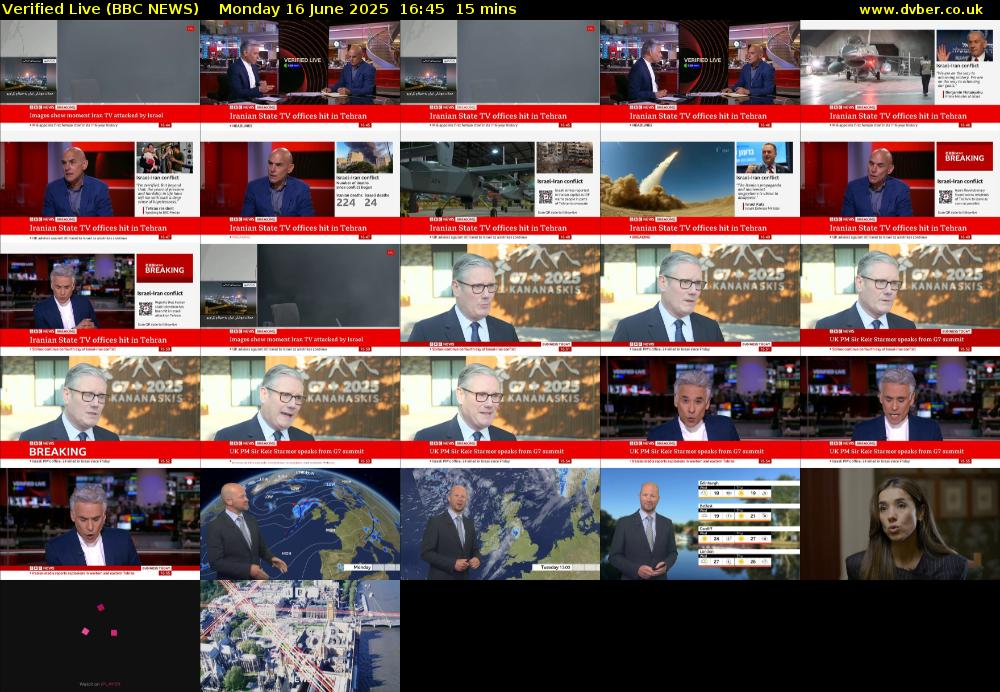 Verified Live (BBC NEWS) Monday 16 June 2025 16:45 - 17:00