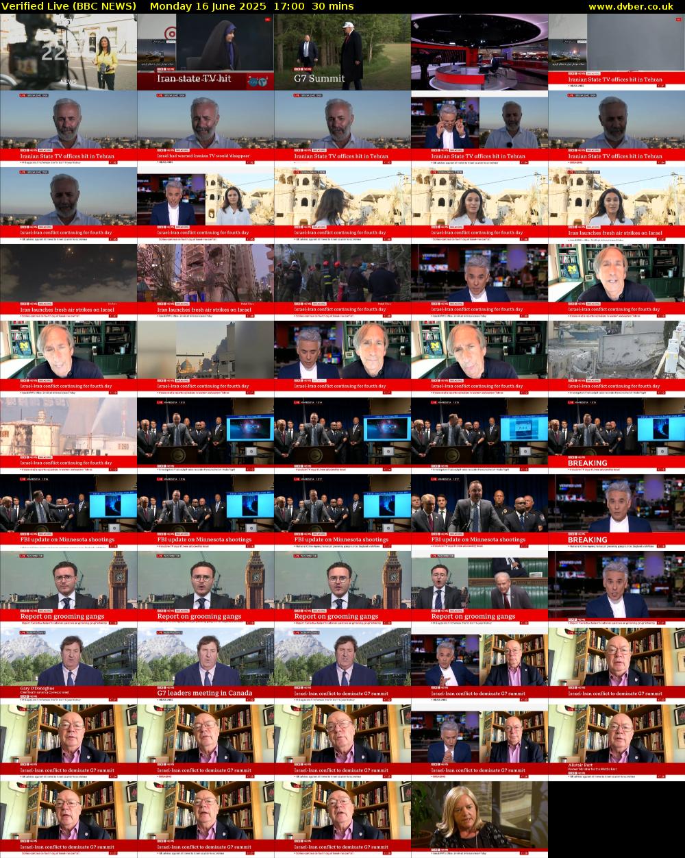 Verified Live (BBC NEWS) Monday 16 June 2025 17:00 - 17:30