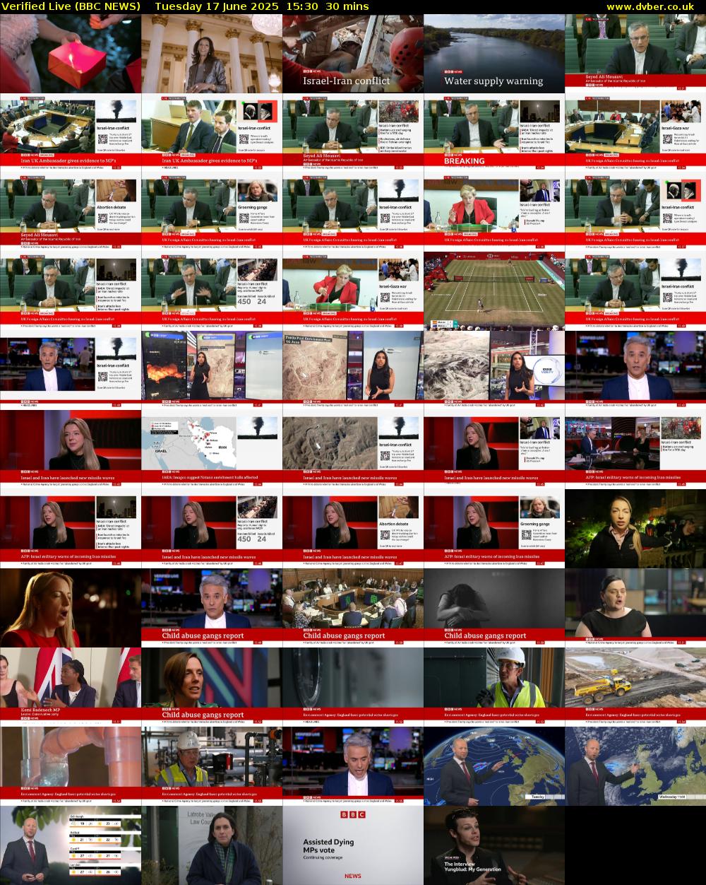 Verified Live (BBC NEWS) Tuesday 17 June 2025 15:30 - 16:00