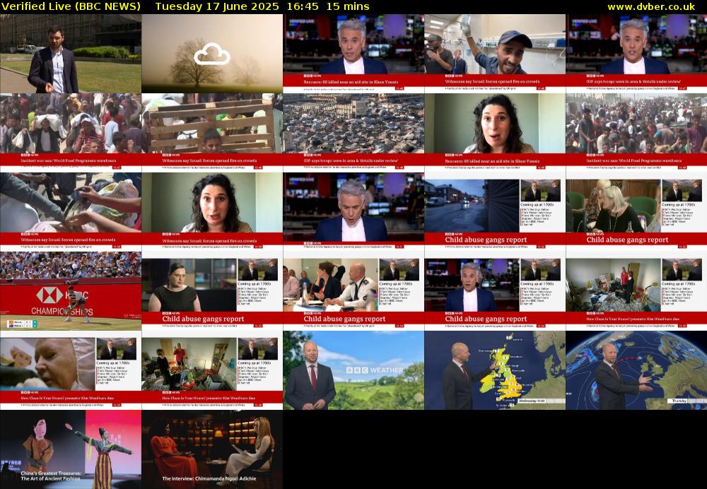 Verified Live (BBC NEWS) Tuesday 17 June 2025 16:45 - 17:00