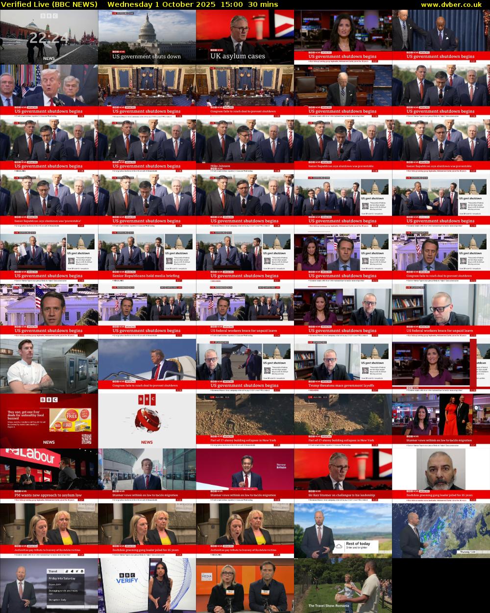Verified Live (BBC NEWS) Wednesday 1 October 2025 15:00 - 15:30