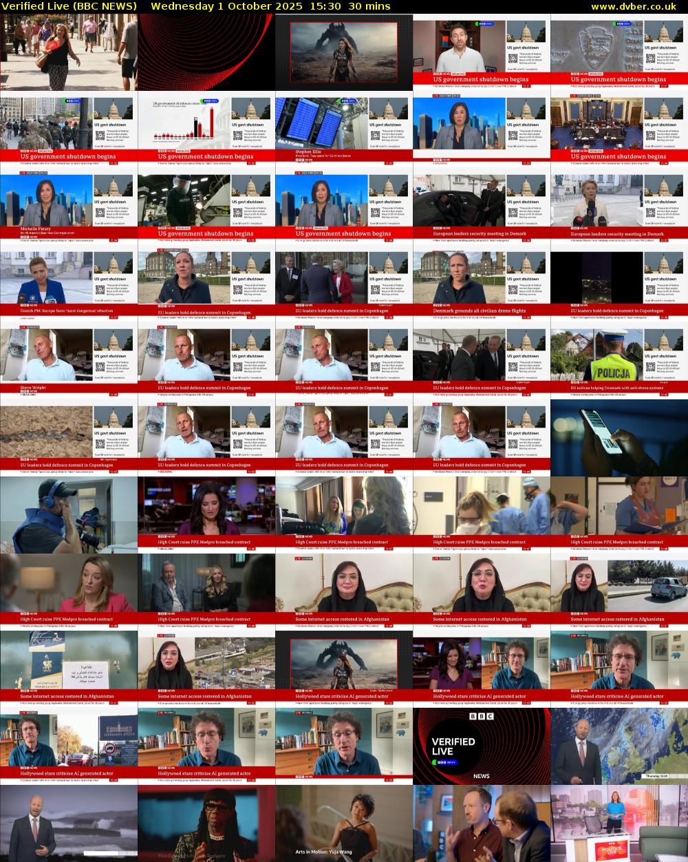 Verified Live (BBC NEWS) Wednesday 1 October 2025 15:30 - 16:00