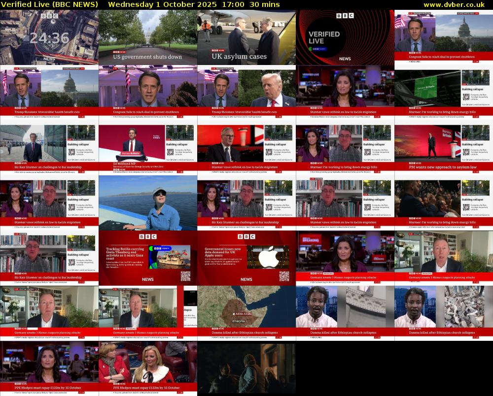 Verified Live (BBC NEWS) Wednesday 1 October 2025 17:00 - 17:30