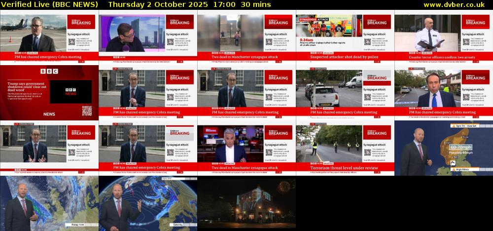 Verified Live (BBC NEWS) Thursday 2 October 2025 17:00 - 17:30