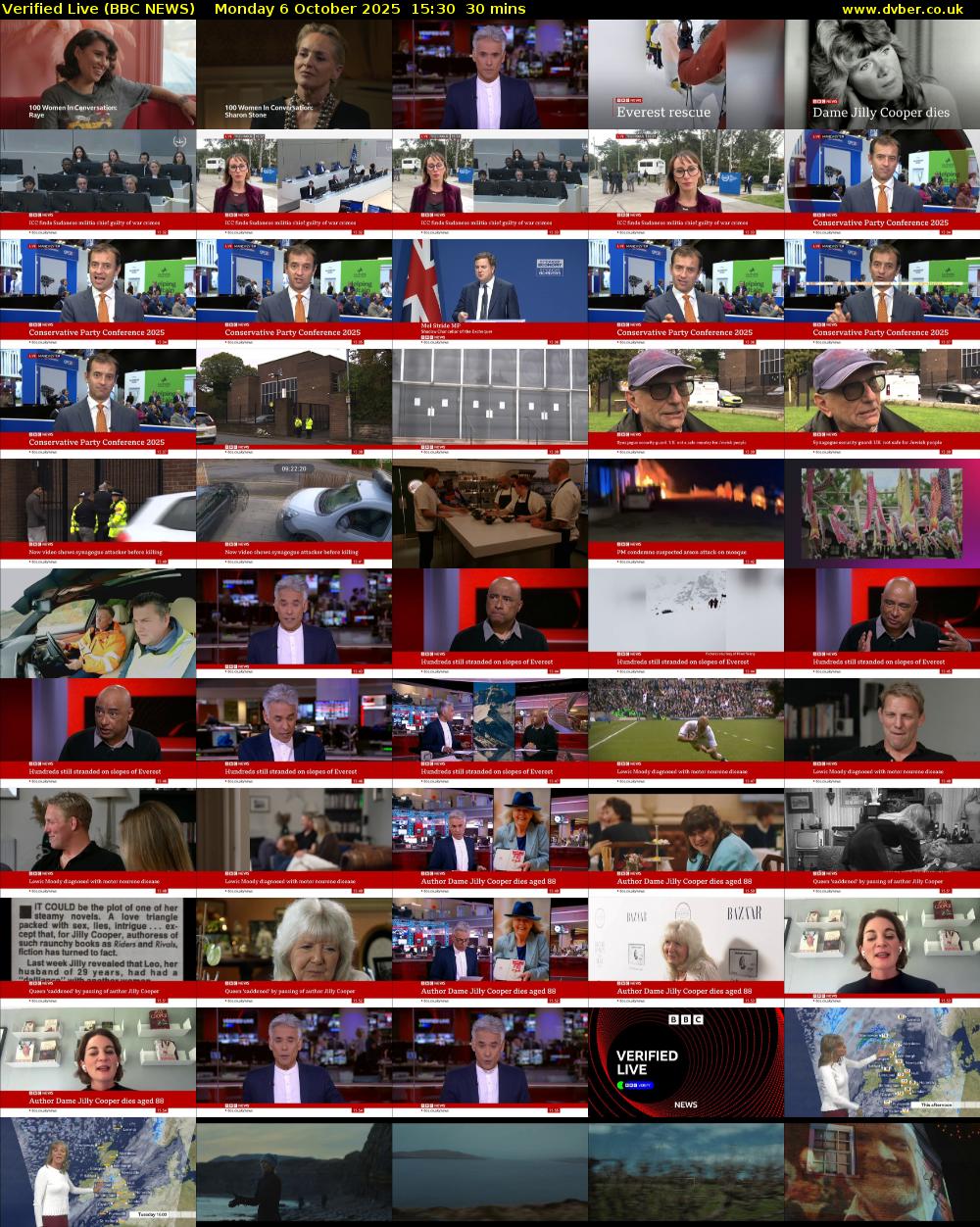 Verified Live (BBC NEWS) Monday 6 October 2025 15:30 - 16:00