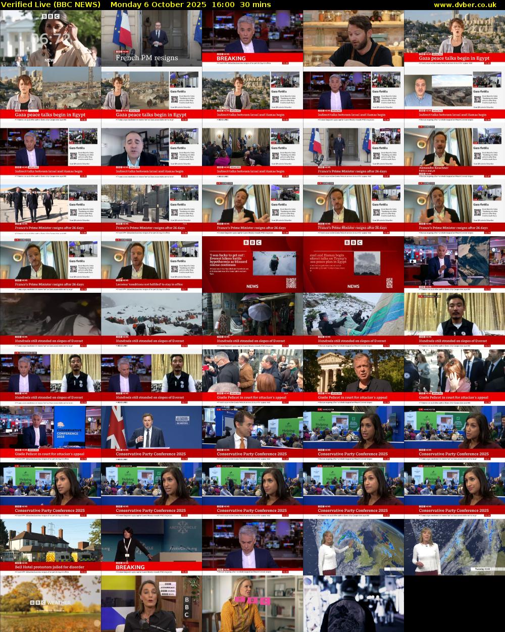 Verified Live (BBC NEWS) Monday 6 October 2025 16:00 - 16:30