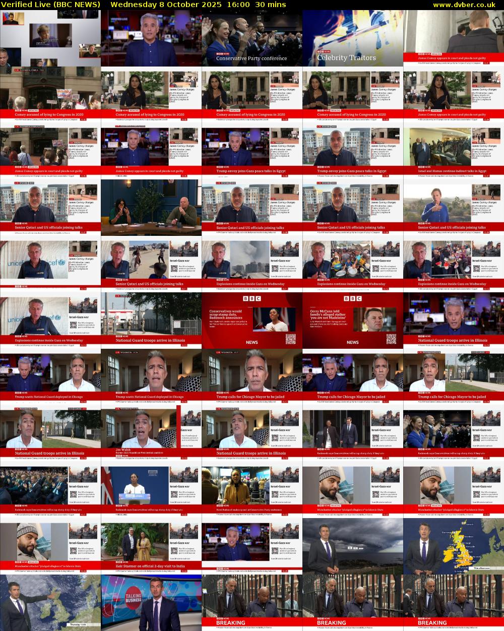 Verified Live (BBC NEWS) Wednesday 8 October 2025 16:00 - 16:30