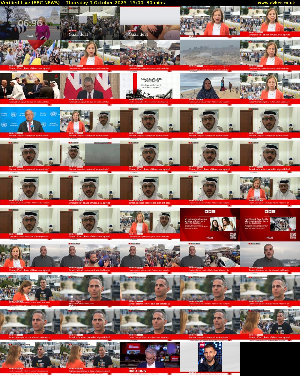 Verified Live (BBC NEWS) Thursday 9 October 2025 15:00 - 15:30